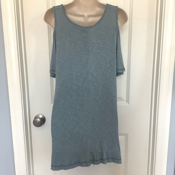 NWT Anthropologie Maronie Womens Cold Shoulder M Ribbed Asymmetrical Top Tunic - Picture 5 of 7